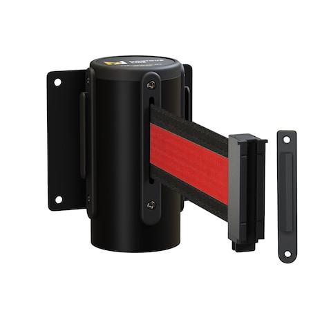 Montour Line Retr. Belt Barrier Removable Black Metal Wall Mt 8.5ft Bk/R H Belt (M) WM115-BK-BRH-RM-M-85